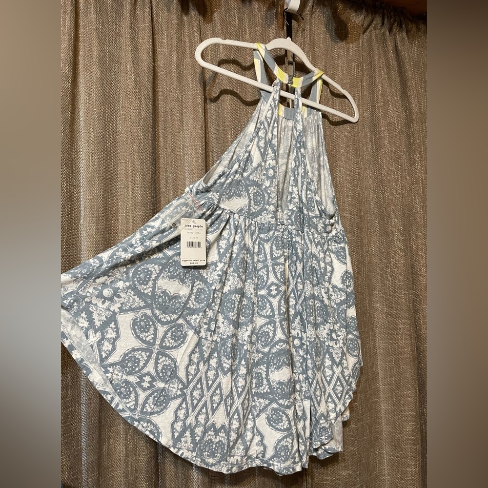 $27 Free People Striped Halter Top with Floral Patter Size M